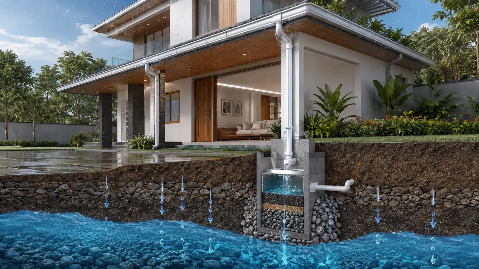 Groundwater supports homes, agriculture, and other essential uses in many parts of India. Yet, groundwater levels are declining in many areas due to excessive extraction, reduced natural recharge, and increasing construction and paved surfaces. Rainwater helps address this by directing collected rainwater into the ground. Rooftop rainwater is collected and filtered before being directed into […]